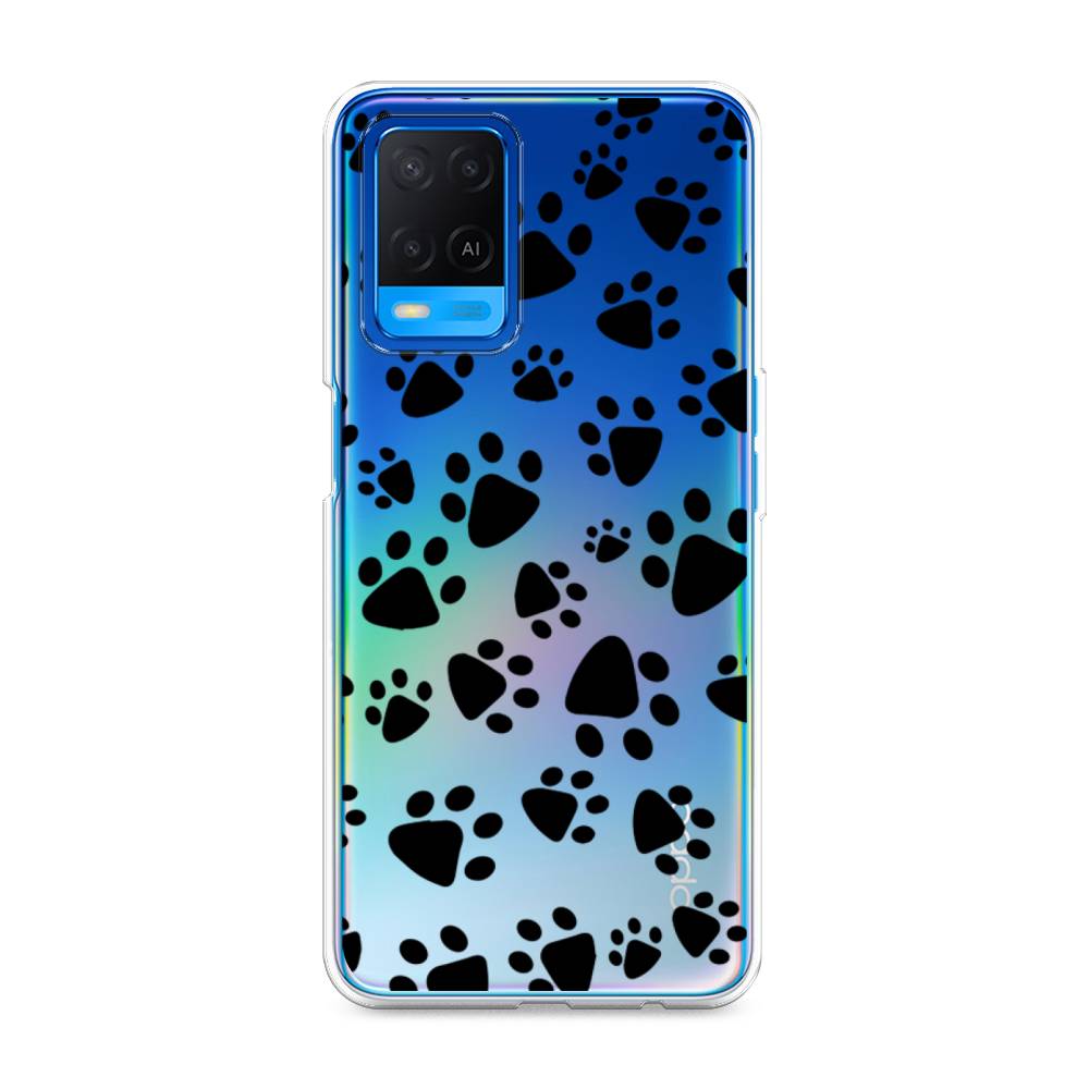

Чехол Awog на Oppo A54 "Лапки черные", Разноцветный, 256150-2