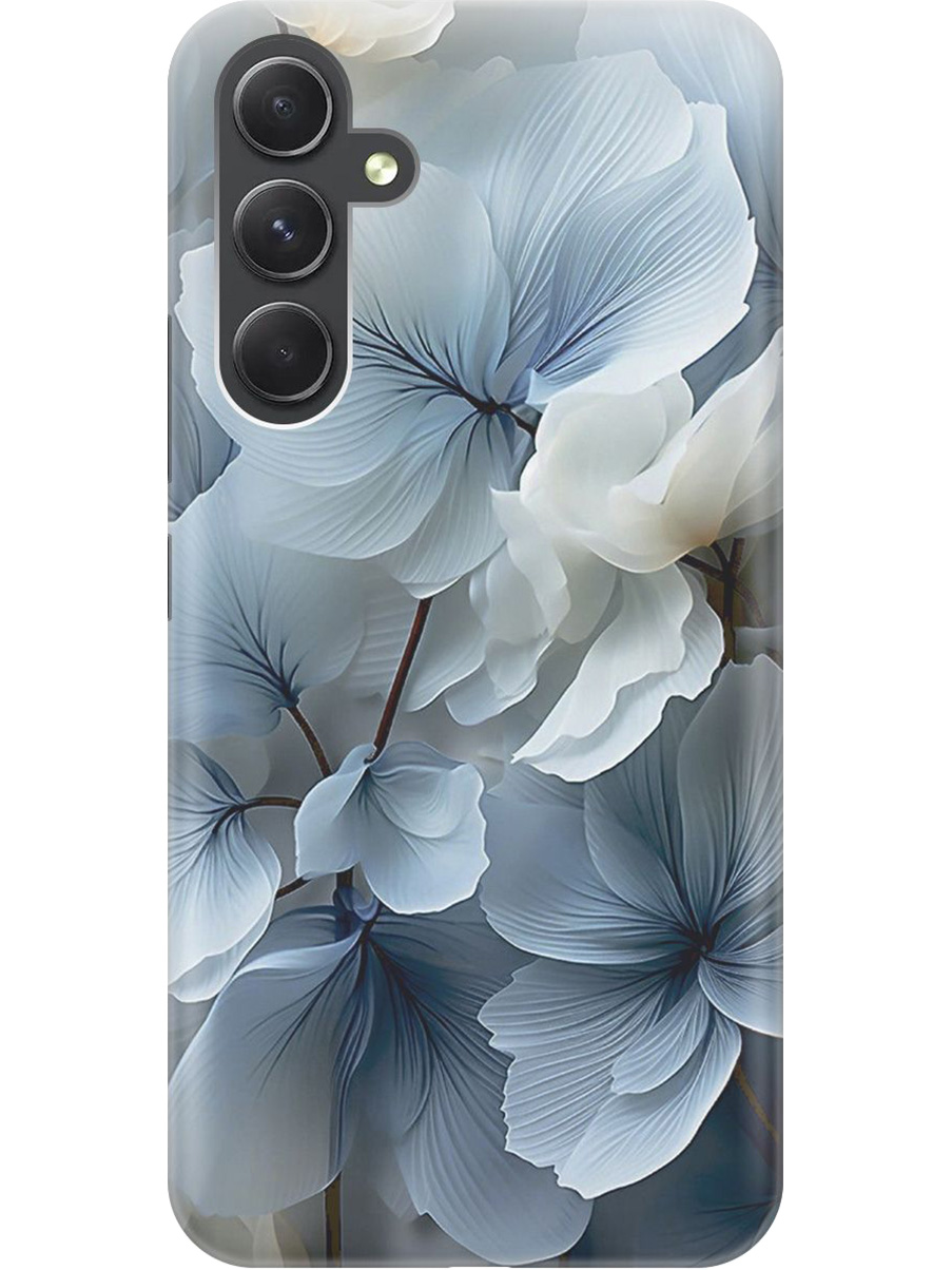 

Силиконовый чехол на Samsung Galaxy A54 5G с принтом "Бежево-голубые цветы", Прозрачный;бежевый;голубой, 769297622