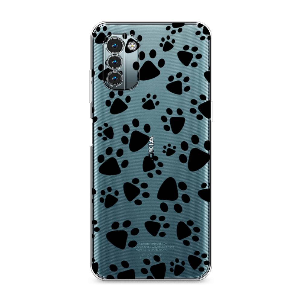 

Чехол Awog на Nokia G11 / Нокиа G11 "Лапки черные", Разноцветный, 125150-2