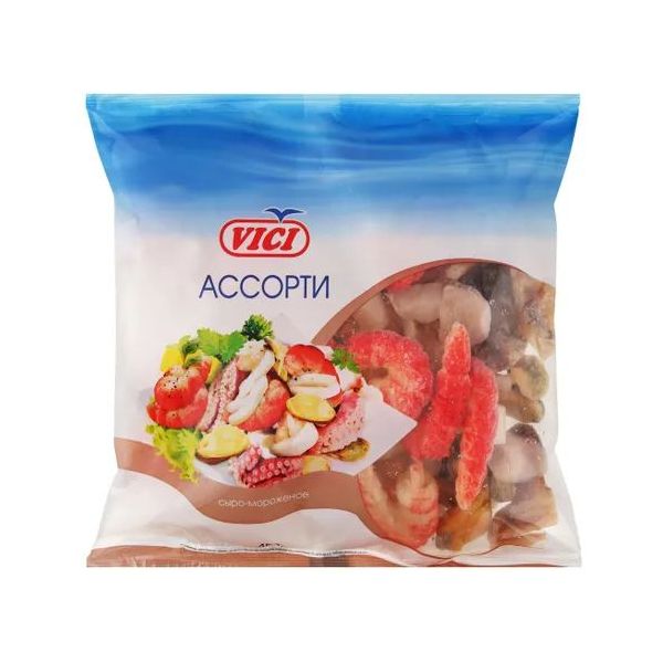 

Ассорти из морепродуктов Vici сыро-мороженое 500 г