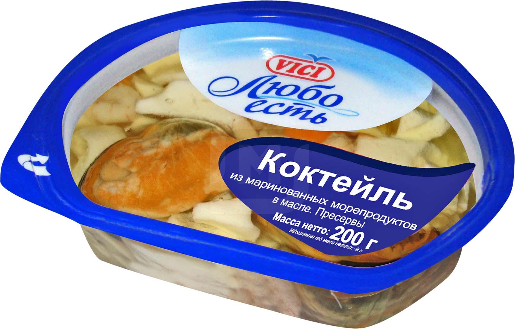 Коктейль из морепродуктов в масле 200г