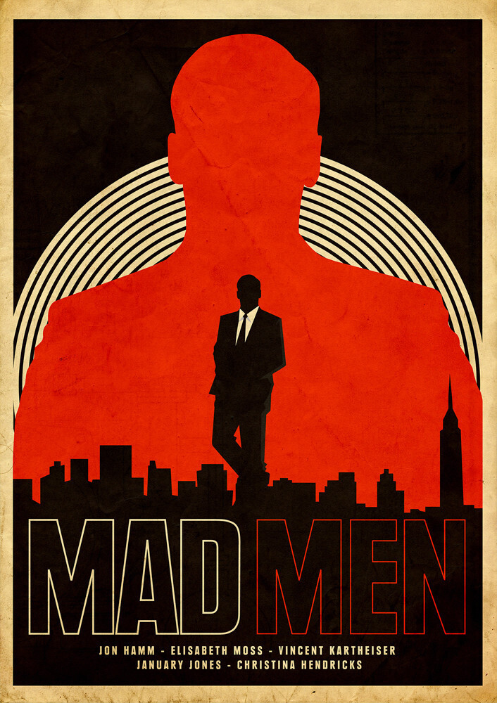 

Большой кино постер к фильму на стену Mad Men 50х70 см без рамы, MNMAD