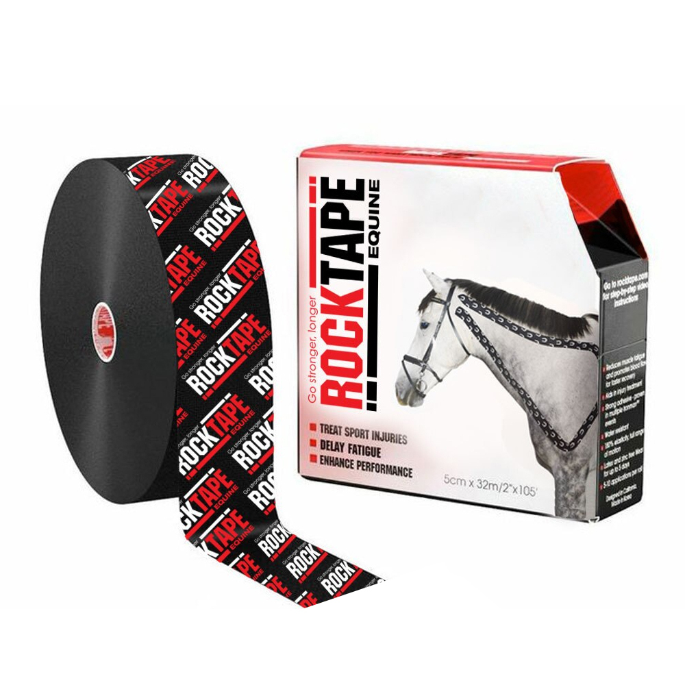 Кинезиотейп Rocktape Equine для животных, 5 см х 32 м, черный