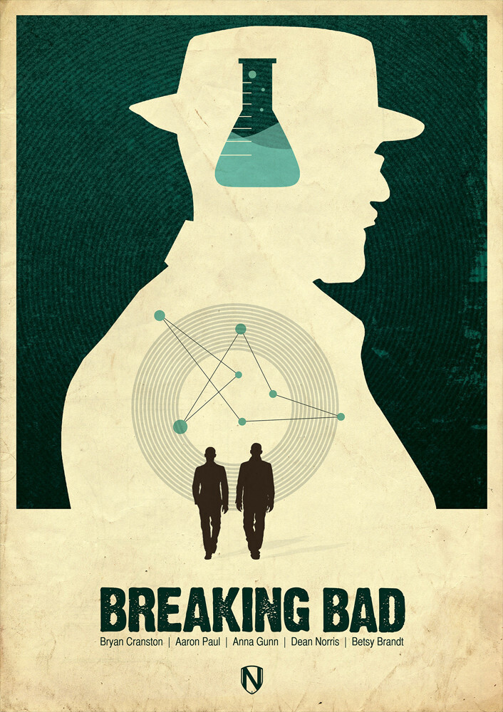 

Большой кино постер к фильму на стену Breaking Bad 60х90 см без рамы, MNBB