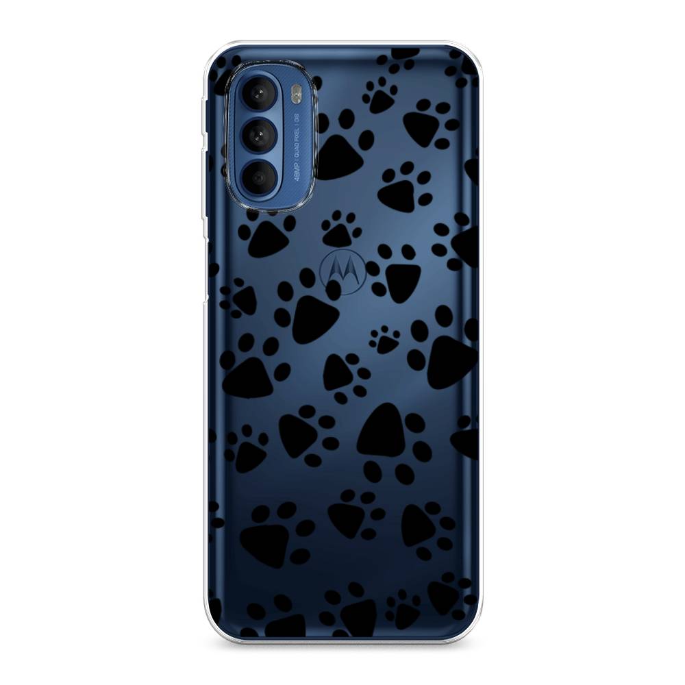 

Чехол Awog на Motorola Moto G31/G41 "Лапки черные", Разноцветный, 242550-2