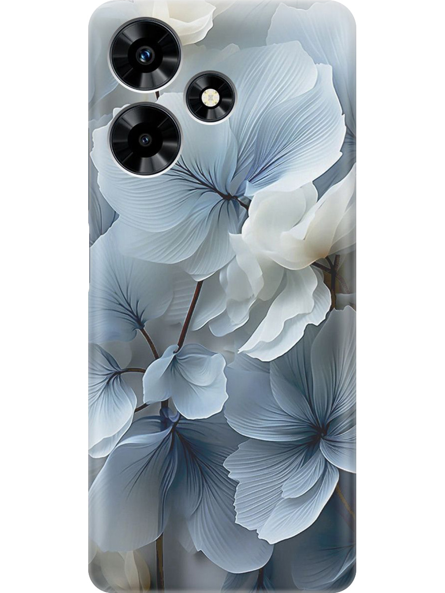 

Силиконовый чехол на Infinix Hot 30 с принтом "Бежево-голубые цветы", Прозрачный;бежевый;голубой, 773940122