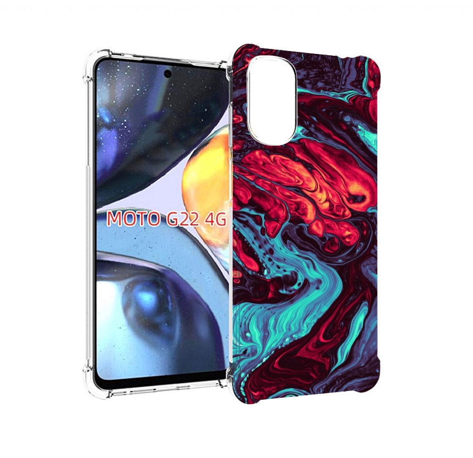 

Чехол MyPads разбавленная краска для Motorola Moto G22 4G, Прозрачный, Tocco