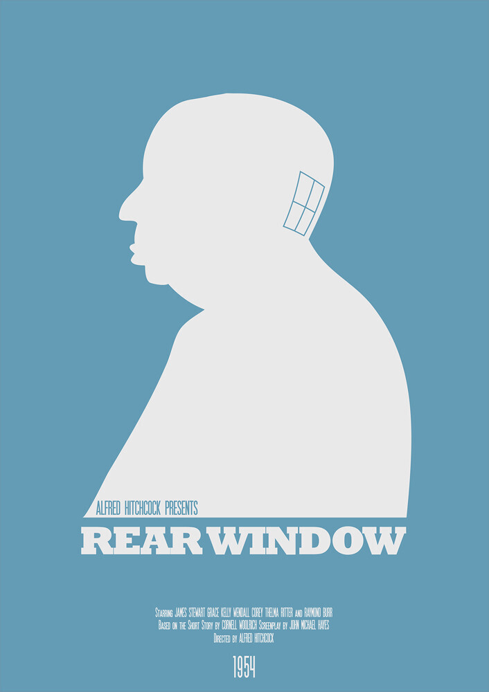 

Большой кино постер к фильму на стену Rear Window 60х90 см без рамы, MNREAL