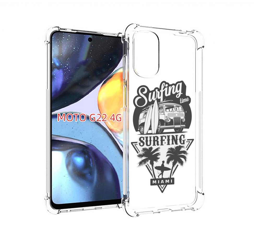 

Чехол MyPads путешествие-на-фургочике для Motorola Moto G22 4G, Прозрачный, Tocco