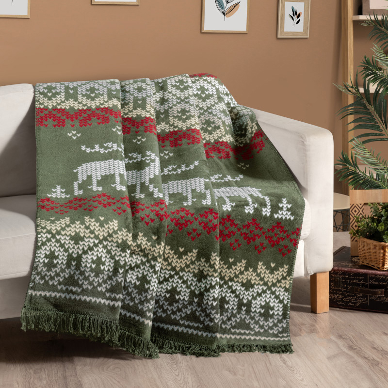 

Плед Arya Home Chris ar945785 1.5-спальный, хлопок, 200x150, зеленый, 1 шт, Chris