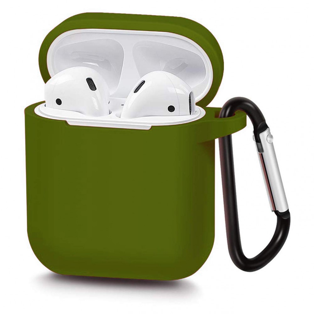 

Чехол Protective Case для AirPods силиконовый с карабином (зеленый)