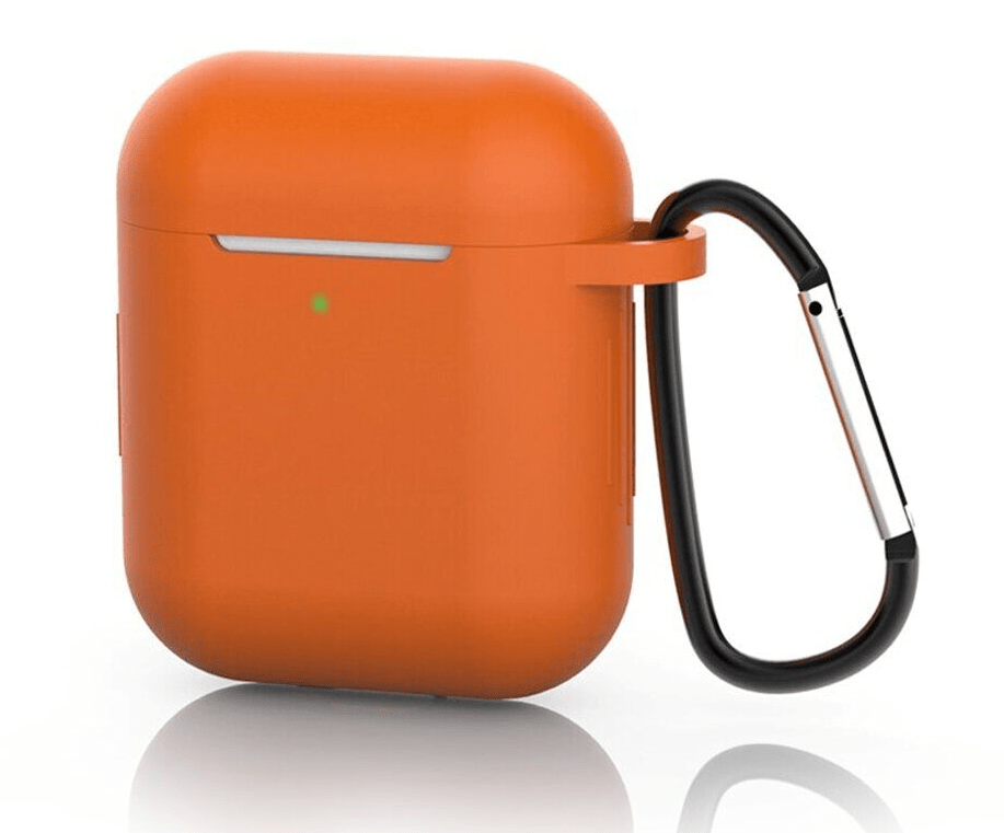

Чехол Silicone Case для AirPods силиконовый с карабином (оранжевый)