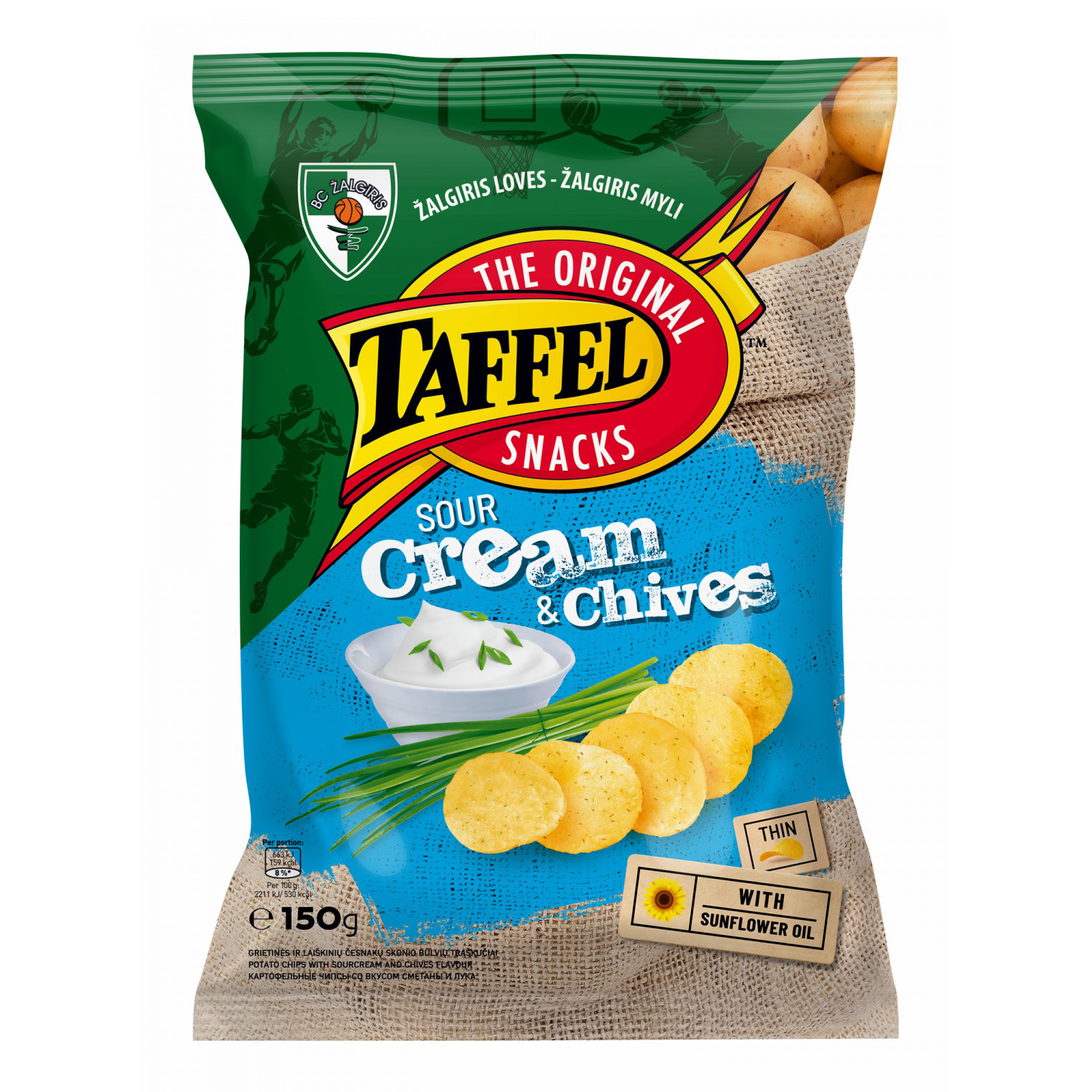 

Чипсы Taffel Сметана и лук 75 г