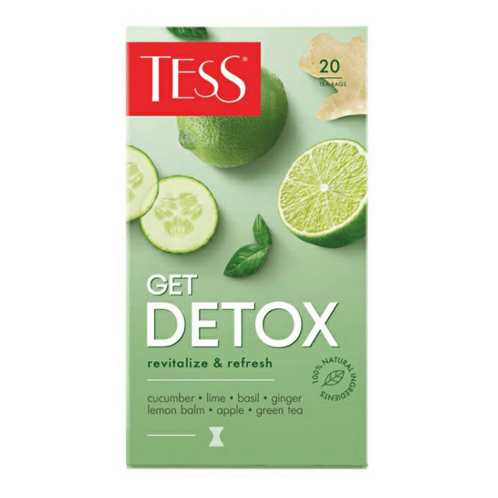 

Чай зеленый Tess Get Detox в пакетиках 1,5 г х 20 шт