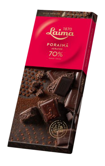 

Шоколад Laima горький пористый 70% какао 90 г