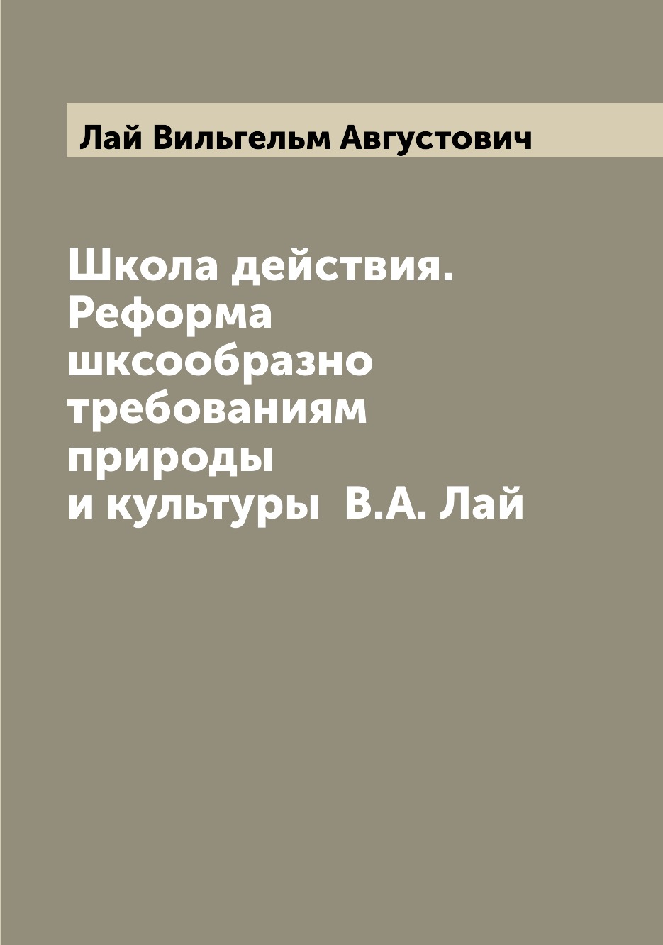 

Книга Школа действия. Реформа шксообразно требованиям природы и культуры В.А. Лай