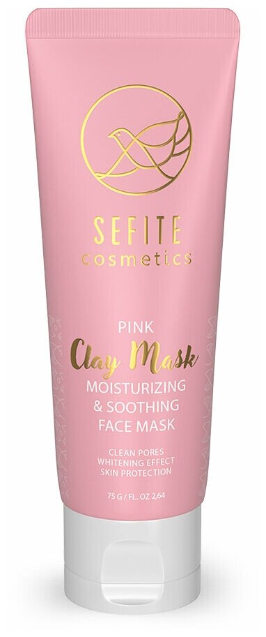 

Маска для лица Sefite Pink Clay с экстрактом персика и лотоса. Корея