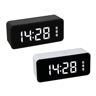 фото Ladecor будильник электронный с календарем, термометром, 3хааа, usb, 15,5х7х4,5см, 2 цв.