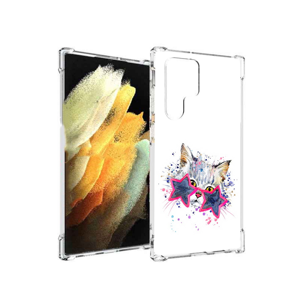 

Чехол MyPads Tocco для Samsung Galaxy S22 Ultra звездные очки (PT172602.555.353), Прозрачный, Tocco
