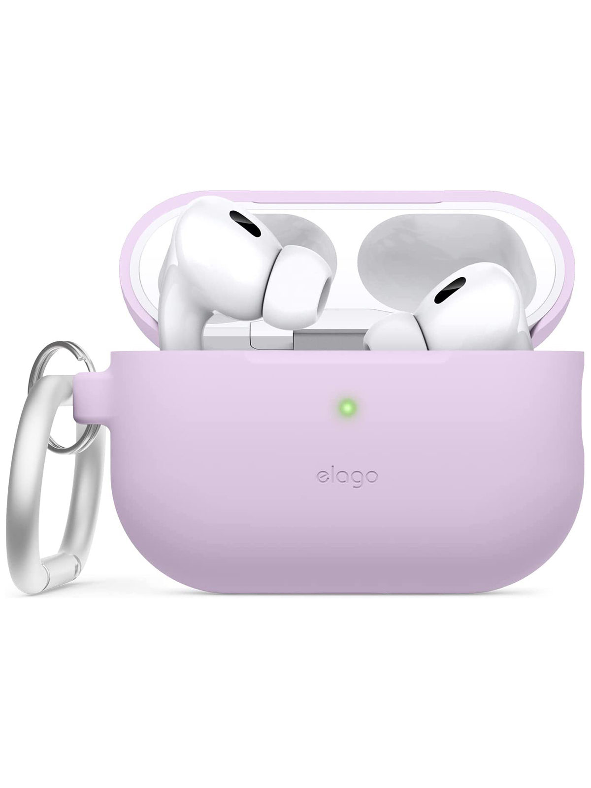 

Чехол Elago для AirPods Pro 2 с карабином Lavender, Фиолетовый, Silicone Hang case