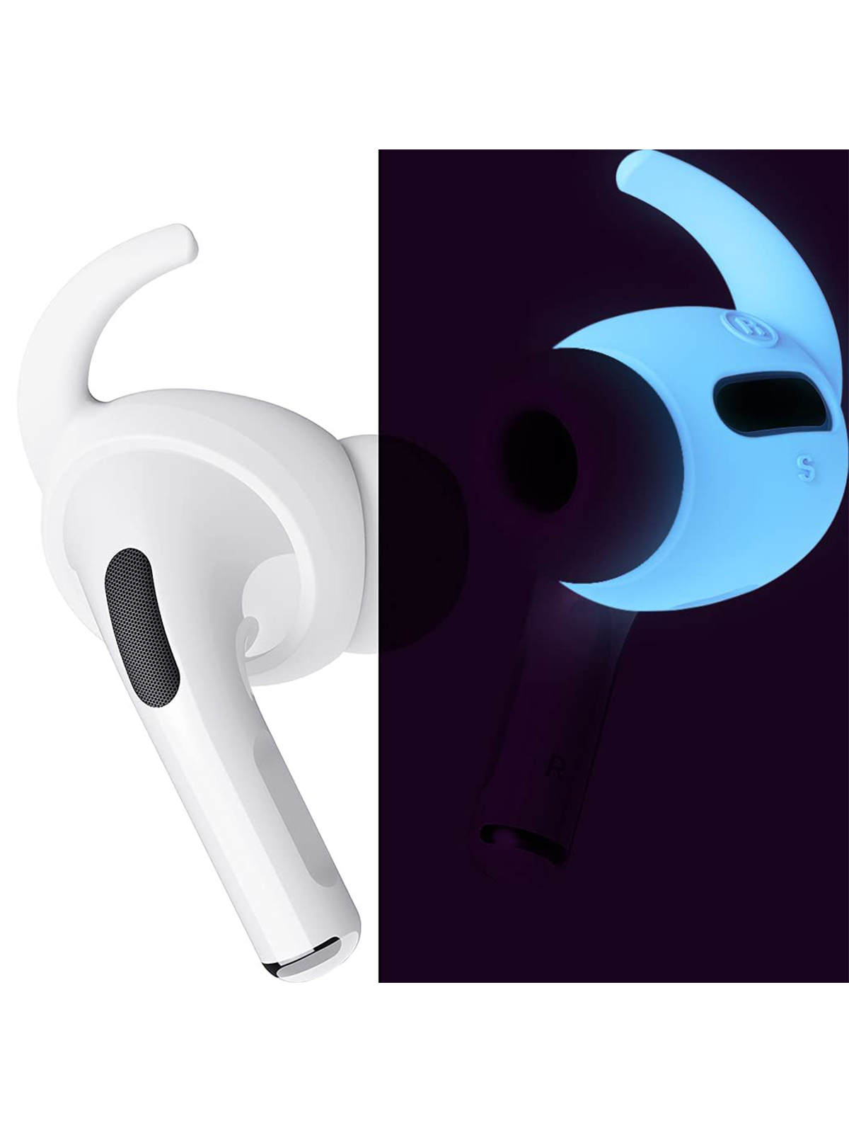 

Крепление Elago для AirPods Pro 2 Earbuds 4 шт (2-S,2-L) Nightglow Blue, Белый, Earbuds Hooks