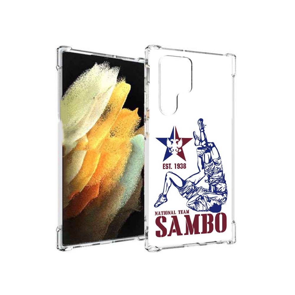 

Чехол MyPads Tocco для Samsung Galaxy S22 Ultra единоборства самбо (PT172602.555.344), Прозрачный, Tocco