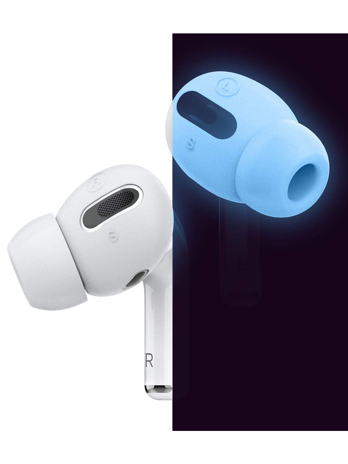 

Накладки Elago для AirPods Pro 2 EarBuds шесть пар Nightglow blue, Белый, EarBuds