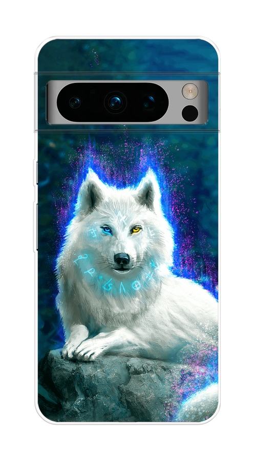 

Чехол Awog на Google Pixel 8 Pro "Белоснежный волк", Белый;зеленый;фиолетовый, 271650-1