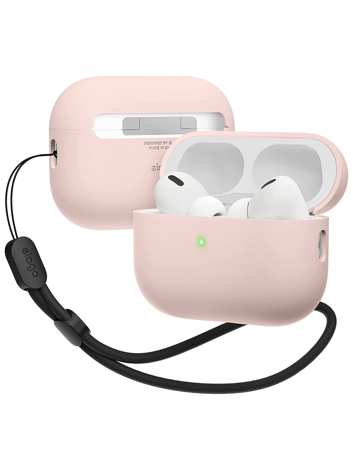 

Чехол Elago для AirPods Pro 2 со шнурком Sand Pink, Розовый, Liquid case