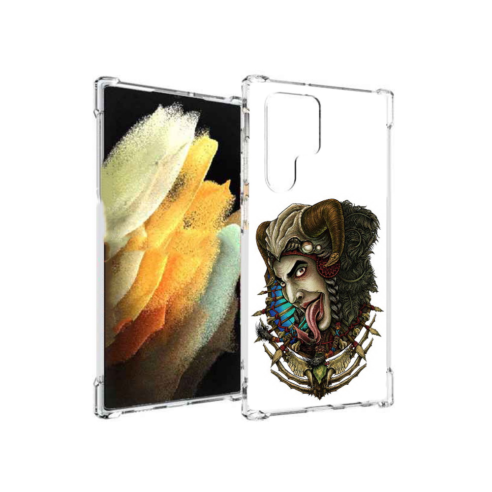 

Чехол MyPads Tocco для Samsung Galaxy S22 Ultra длинный язык (PT172602.555.330), Прозрачный, Tocco