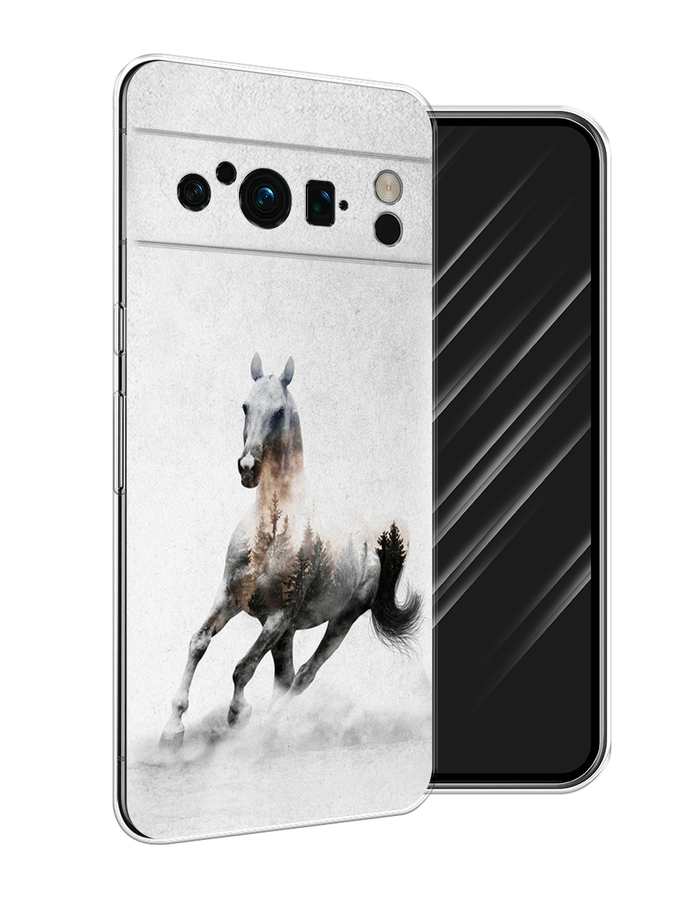 

Чехол Awog на Google Pixel 8 Pro "Лошадь лес", Серый;черный, 271650-2