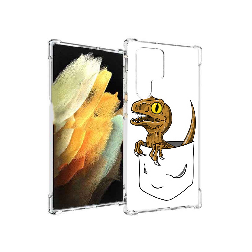 

Чехол MyPads Tocco для Samsung Galaxy S22 Ultra динозавр в кармане (PT172602.555.327), Прозрачный, Tocco