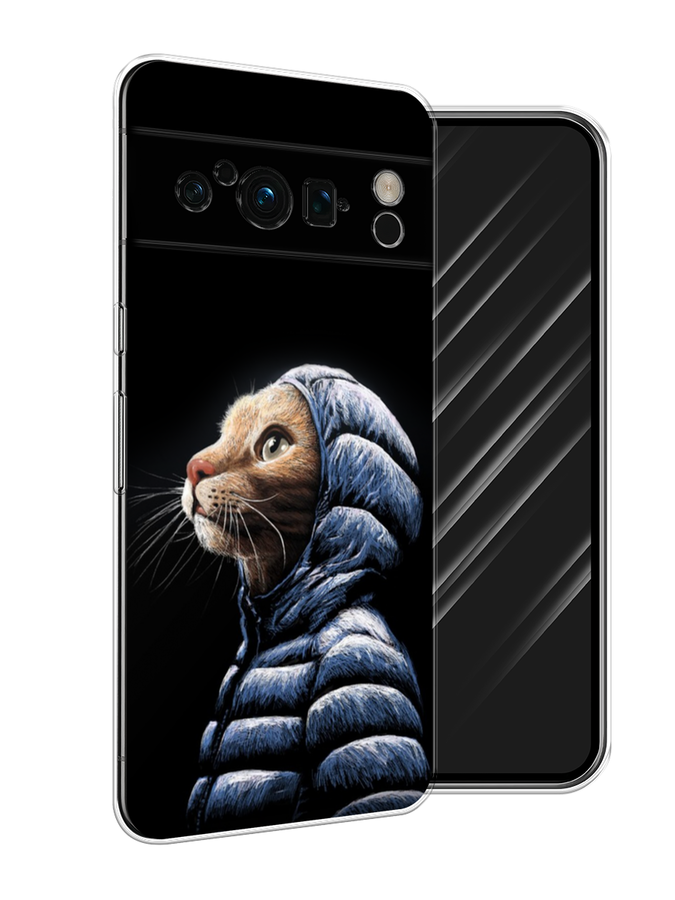 

Чехол Awog на Google Pixel 8 Pro "Кот в капюшоне", Черный;бежевый;синий, 271650-2