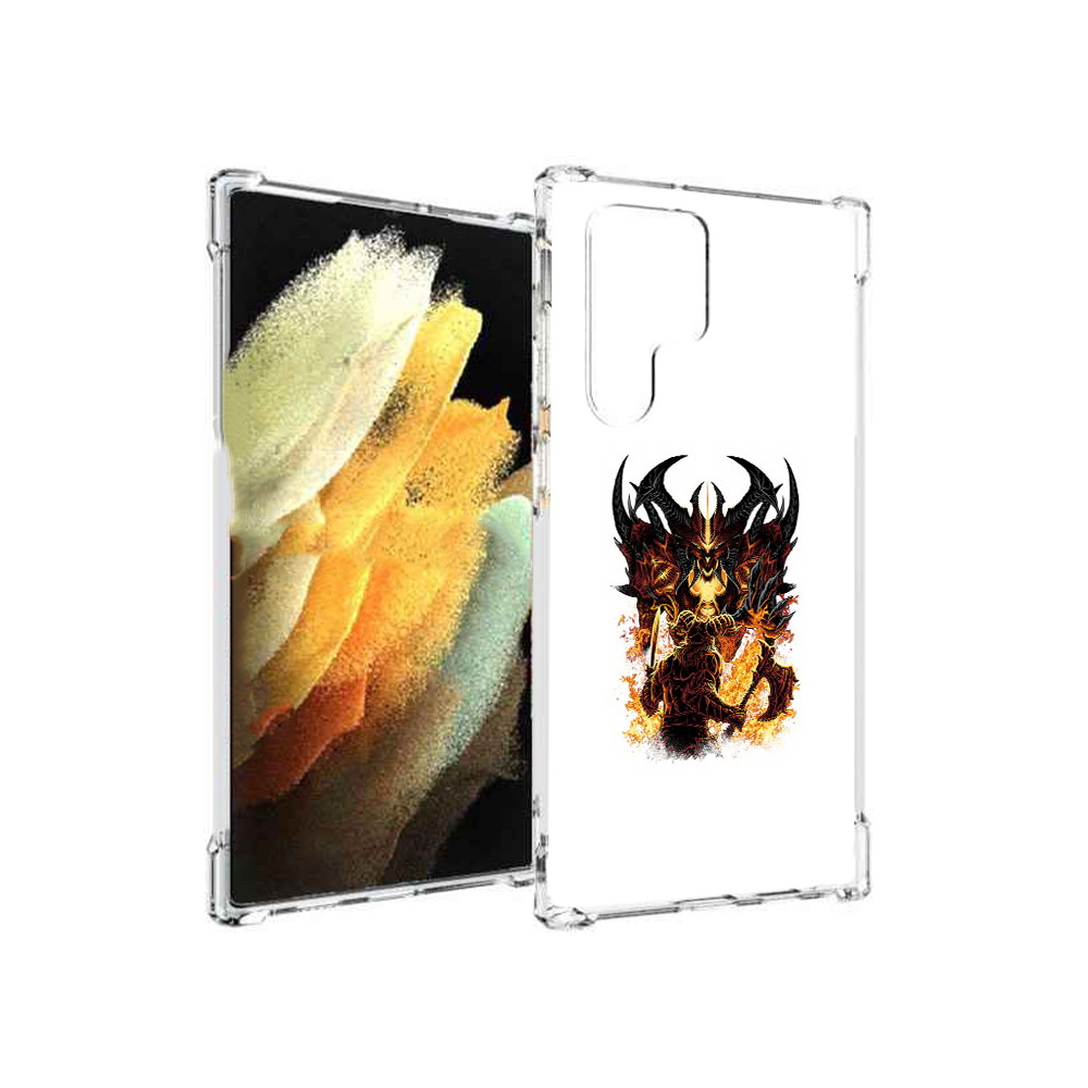 

Чехол MyPads Tocco для Samsung Galaxy S22 Ultra демон shadow fiend (PT172602.555.318), Прозрачный, Tocco