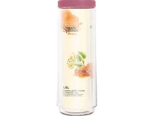 Банка для сыпучих продуктов Sugar&Spice Honey 1,6л брусника