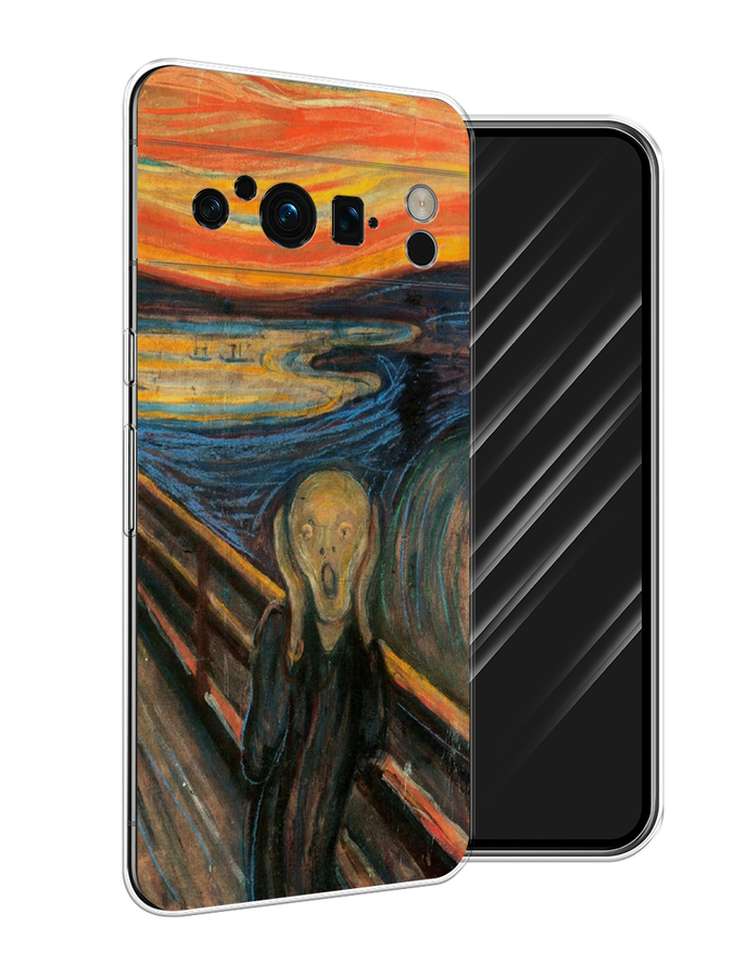 

Чехол Awog на Google Pixel 8 Pro "Крик", Оранжевый;синий;серый, 271650-9