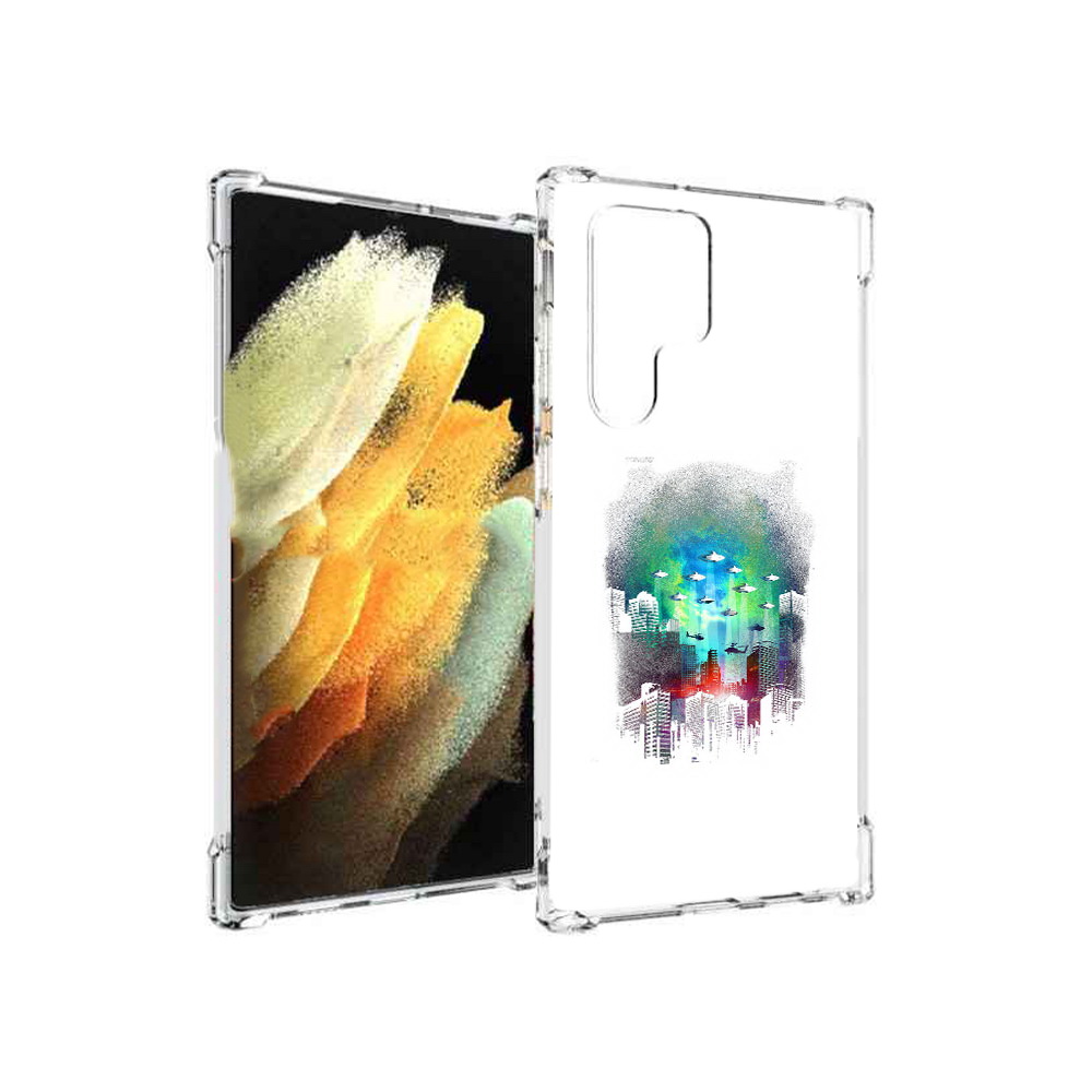 

Чехол MyPads Tocco для Samsung Galaxy S22 Ultra город в свечении (PT172602.555.296), Прозрачный, Tocco