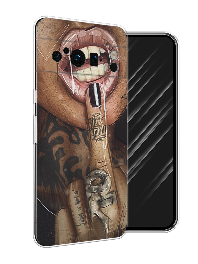 

Чехол Awog на Google Pixel 8 Pro "Девушка с татуировками", Бежевый;розовый;черный, 271650-9
