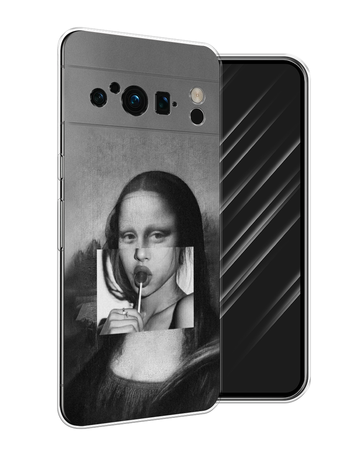 

Чехол Awog на Google Pixel 8 Pro "Mona Lisa sucking lollipop", Серый, 271650-9