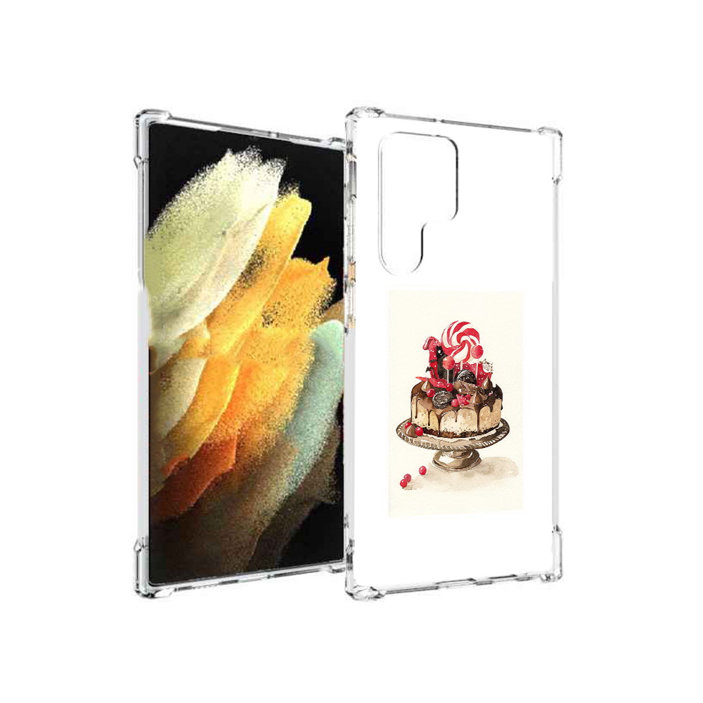 

Чехол MyPads Tocco для Samsung Galaxy S22 Ultra вкусный торт (PT172602.555.262), Прозрачный, Tocco