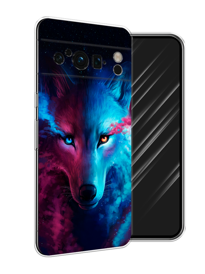 

Чехол Awog на Google Pixel 8 Pro "Волшебный волк", Голубой;розовый, 271650-1