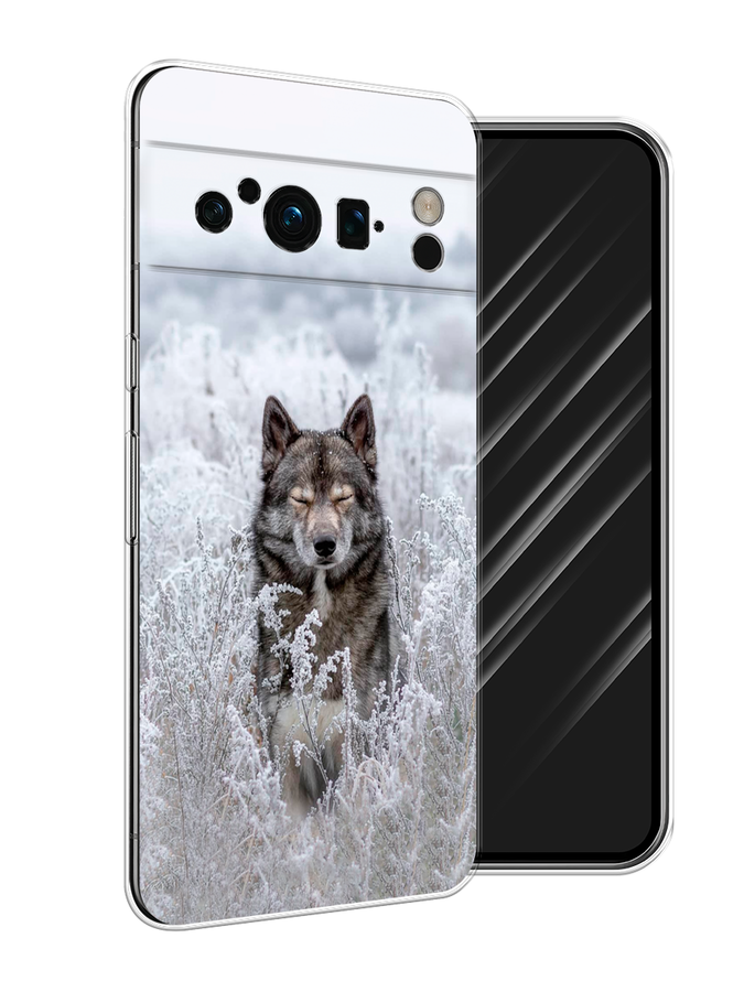 

Чехол Awog на Google Pixel 8 Pro "Волк в поле", Белый;черный, 271650-1