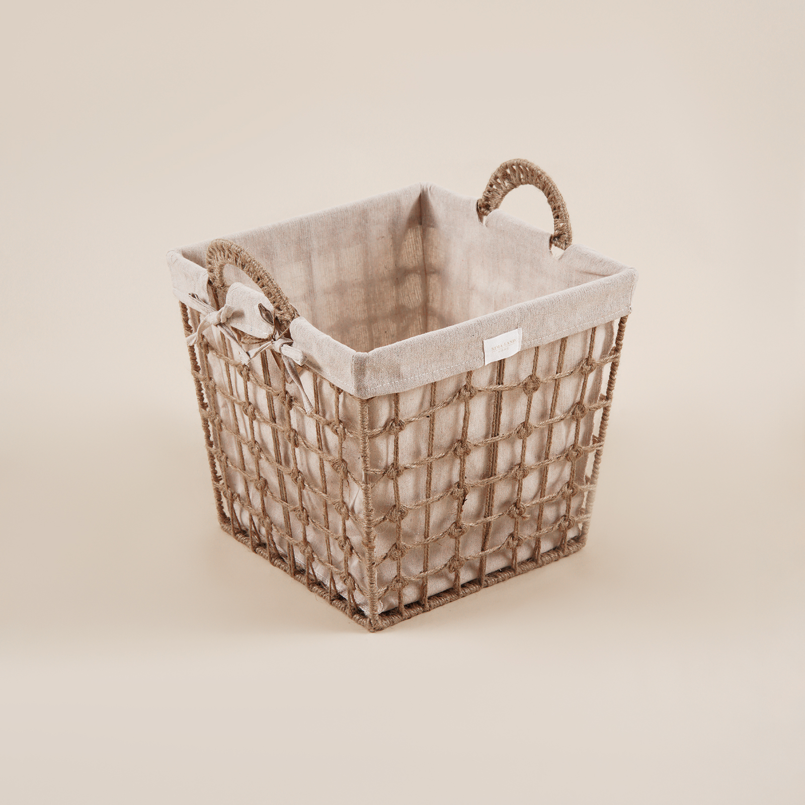 

Корзина для хранения SL Home Wicker с ручками, 27х27х31 см ручного плетения, Бежевый, "Wicker"