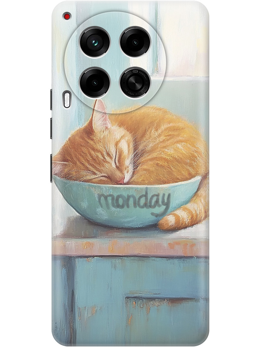 

Силиконовый чехол на Tecno Camon 30 4g / 30 5g с принтом "Понедельник", Прозрачный;голубой;желтый, 782632412