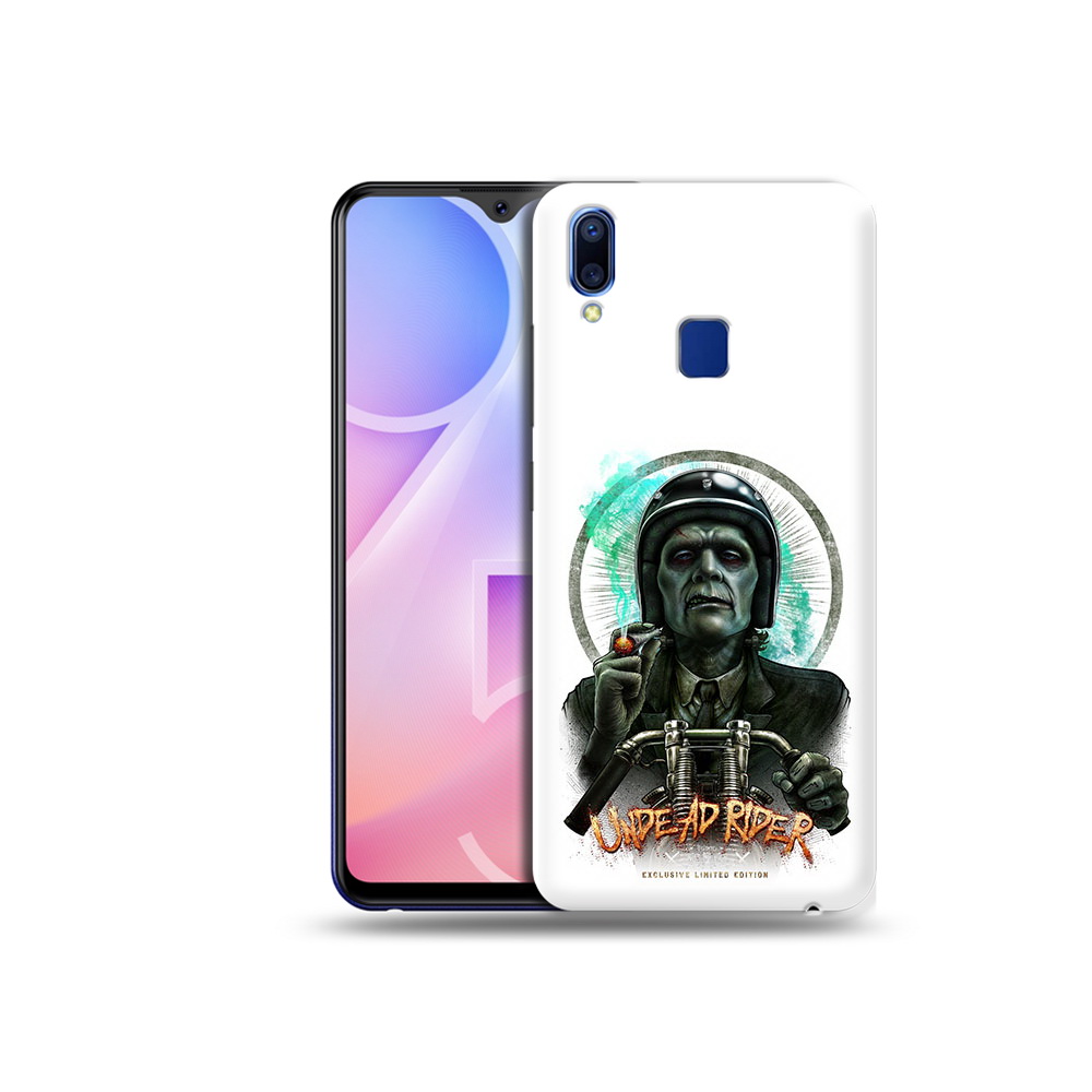 

Чехол MyPads Tocco для Vivo Y95 зеленый мужчина с сигаретой на мотоцикле, Прозрачный, Tocco