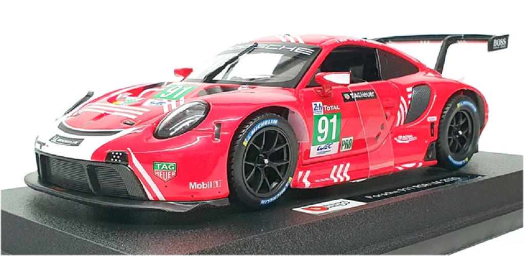 Машинка Bburago металлическая коллекционная 1:24 Porsche 911 Rsr LM 2020 18-28016 диск здоровья sport elite se 2020 красно