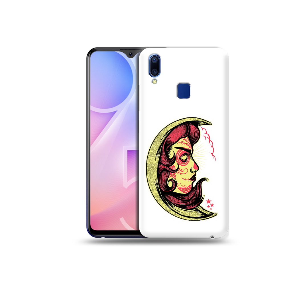 

Чехол MyPads Tocco для Vivo Y95 желтый полумесяц с лицом девушки (PT122996.436.346), Прозрачный, Tocco