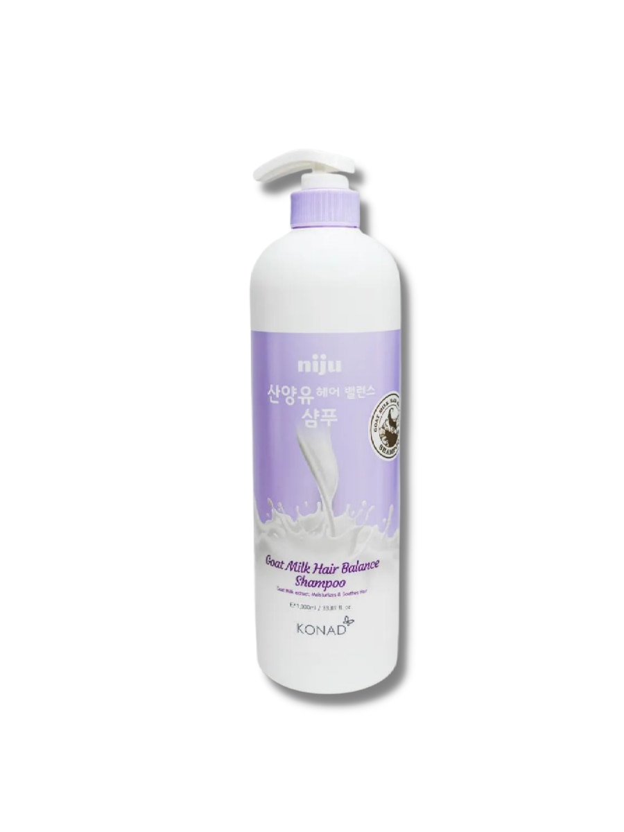 фото Шампунь для блеска и объема волос konad niju goat milk hair balance shampoo 1000 мл