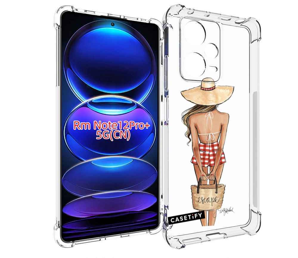 

Чехол MyPads CASETiFY женский для Xiaomi Redmi Note 12 Pro + Plus, Прозрачный, Tocco