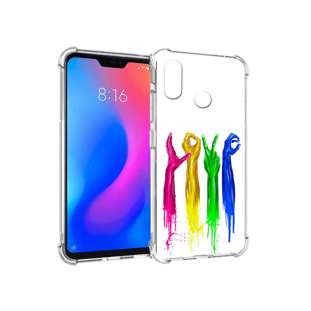 

Чехол MyPads Tocco для Xiaomi Redmi 6 Pro яркие руки love (PT113887.306.707), Прозрачный, Tocco